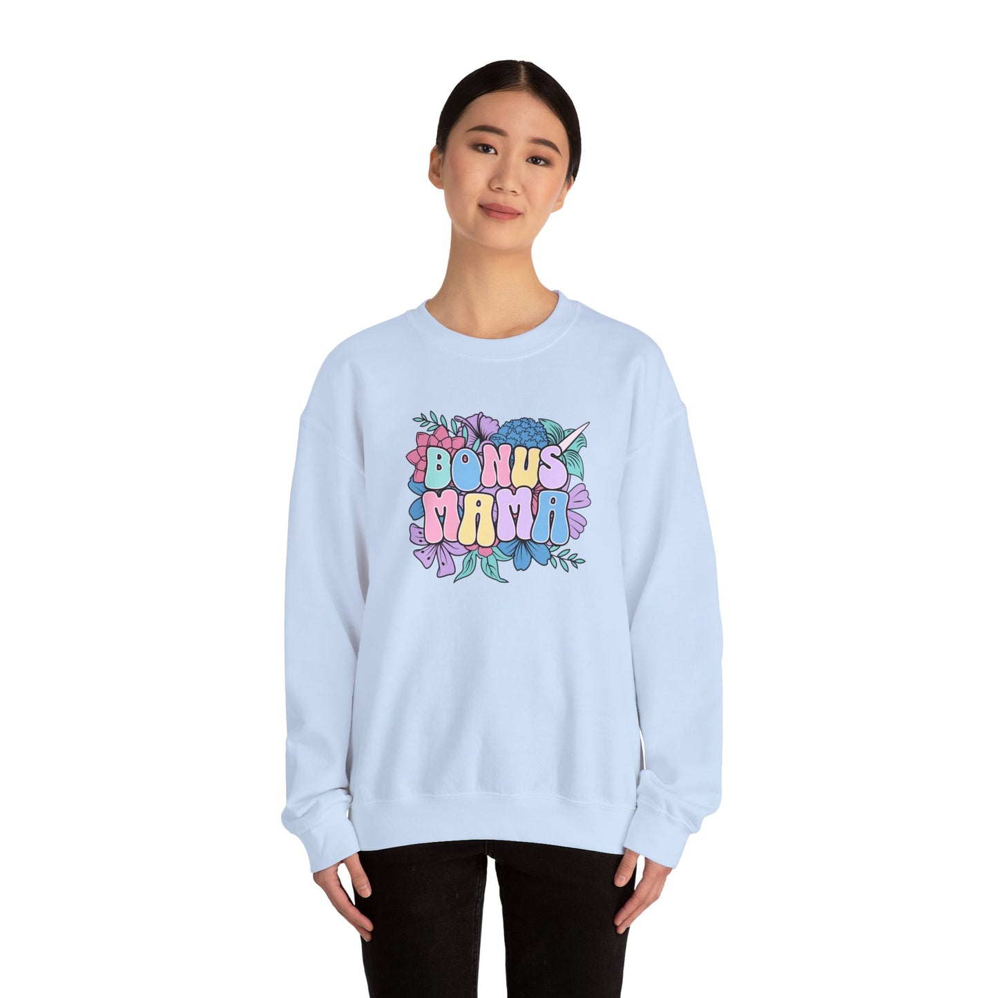 Bonus Mama Floral Sweatshirt | Unisex Heavy Blend™ Crewneck