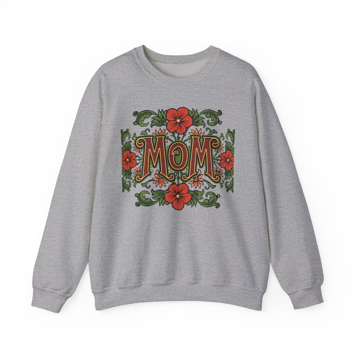 Floral Mom Crewneck Sweatshirt – Cozy Gift for Moms