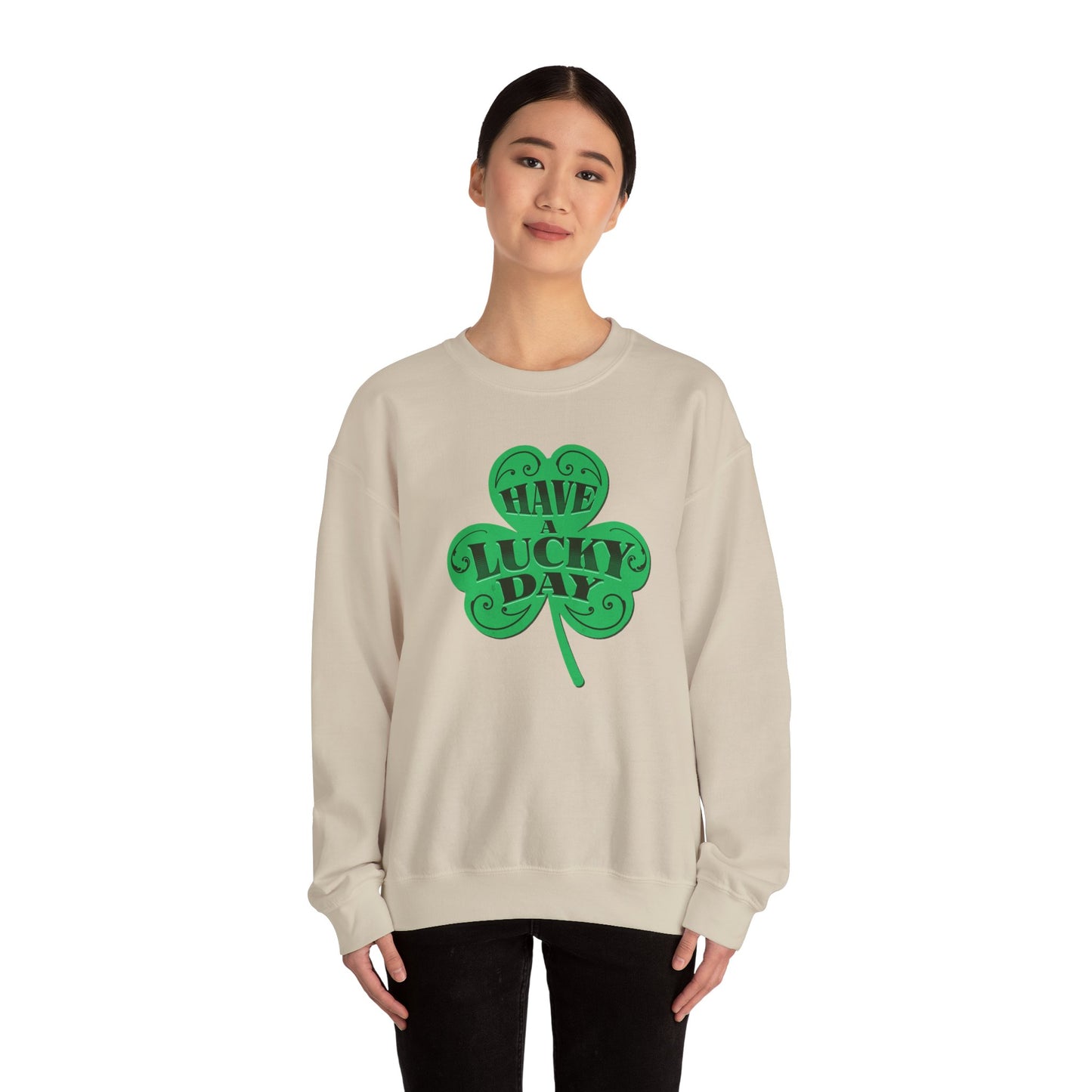 Lucky Day Shamrock Sweatshirt | Unisex Crewneck for St. Patrick's Day