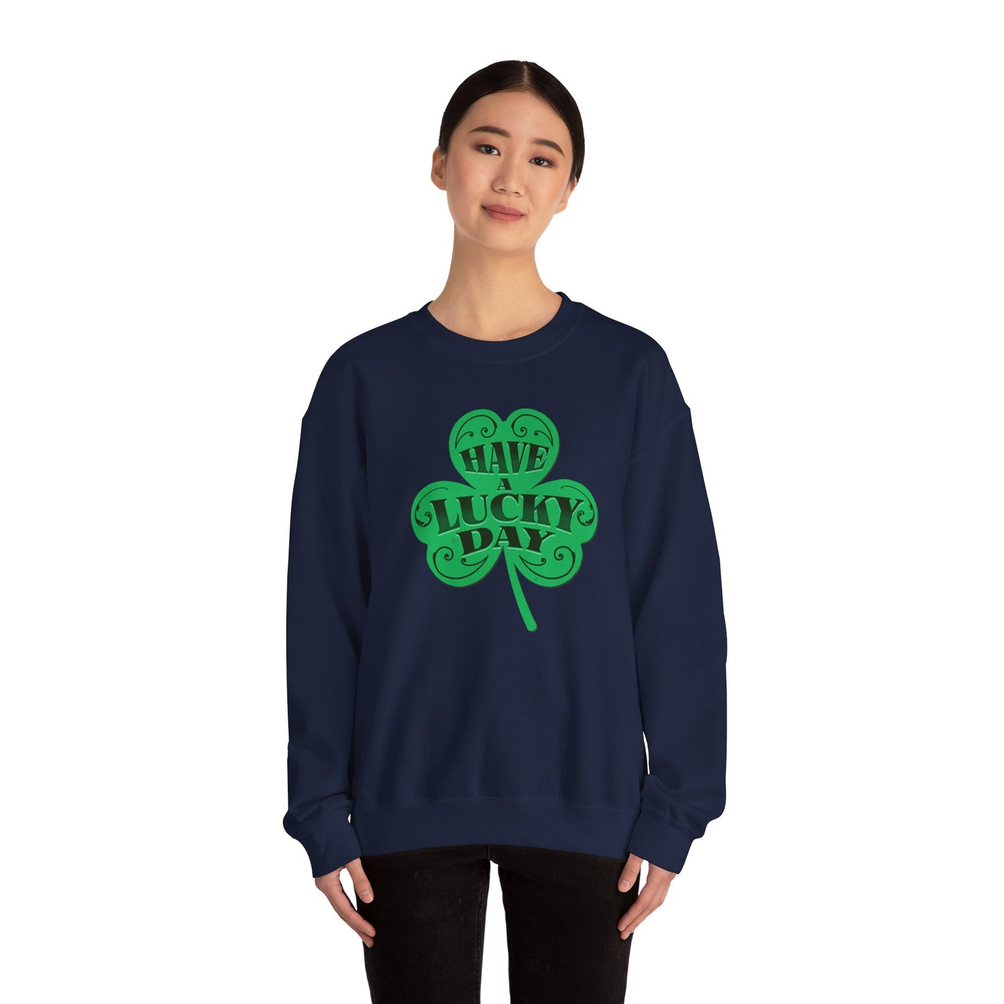 Lucky Day Shamrock Sweatshirt | Unisex Crewneck for St. Patrick's Day