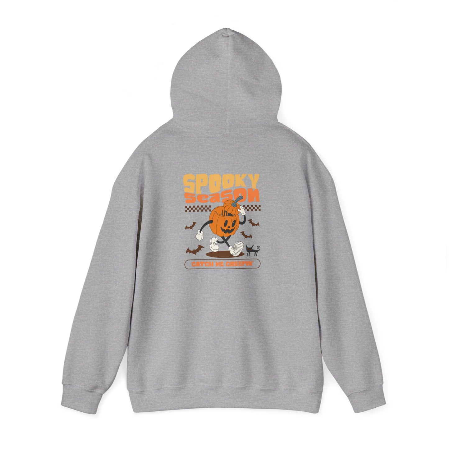 Spooky Season Unisex Hoodie, Halloween Sweatshirt, Cozy Fall Layer, Graphic Pullover, Perfect for Bonfires, Trick or Treat