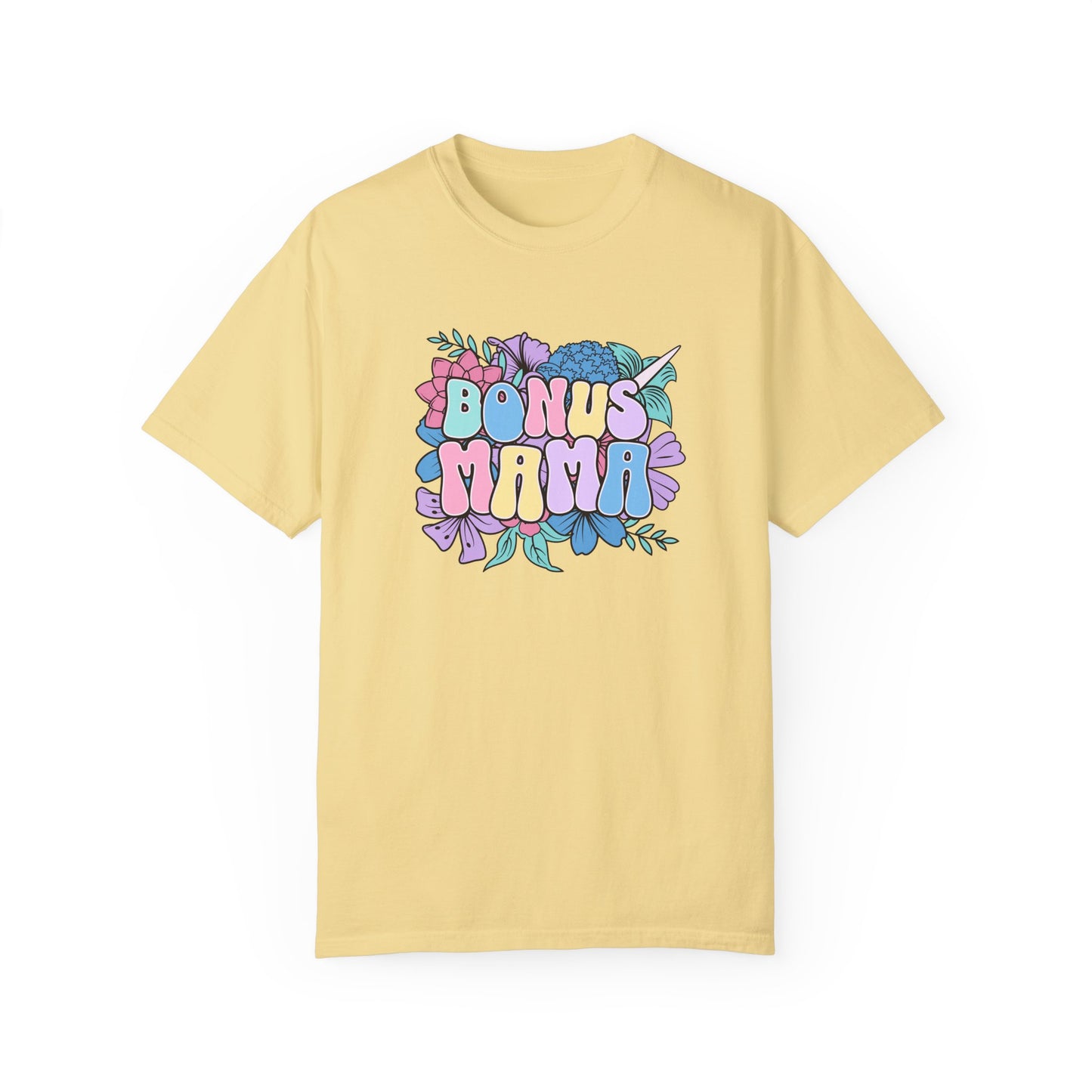 Bonus Mama Flower Graphic Unisex T-Shirt - Perfect Gift for Mother's Day