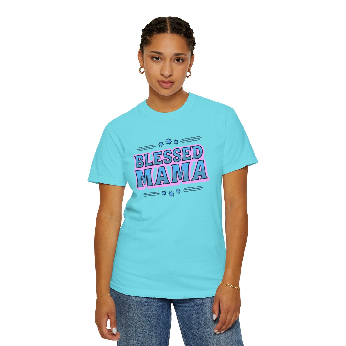 Blessed Mama Unisex Garment-Dyed T-shirt - Perfect Gift for Mother's Day