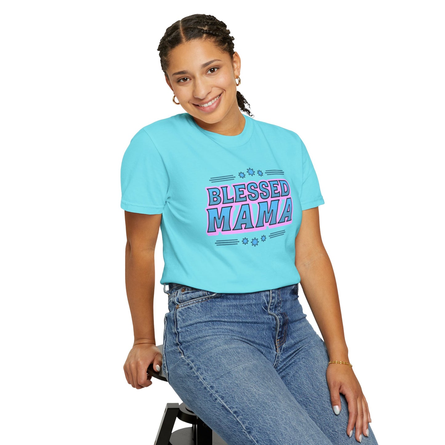 Blessed Mama Unisex Garment-Dyed T-shirt - Perfect Gift for Mother's Day
