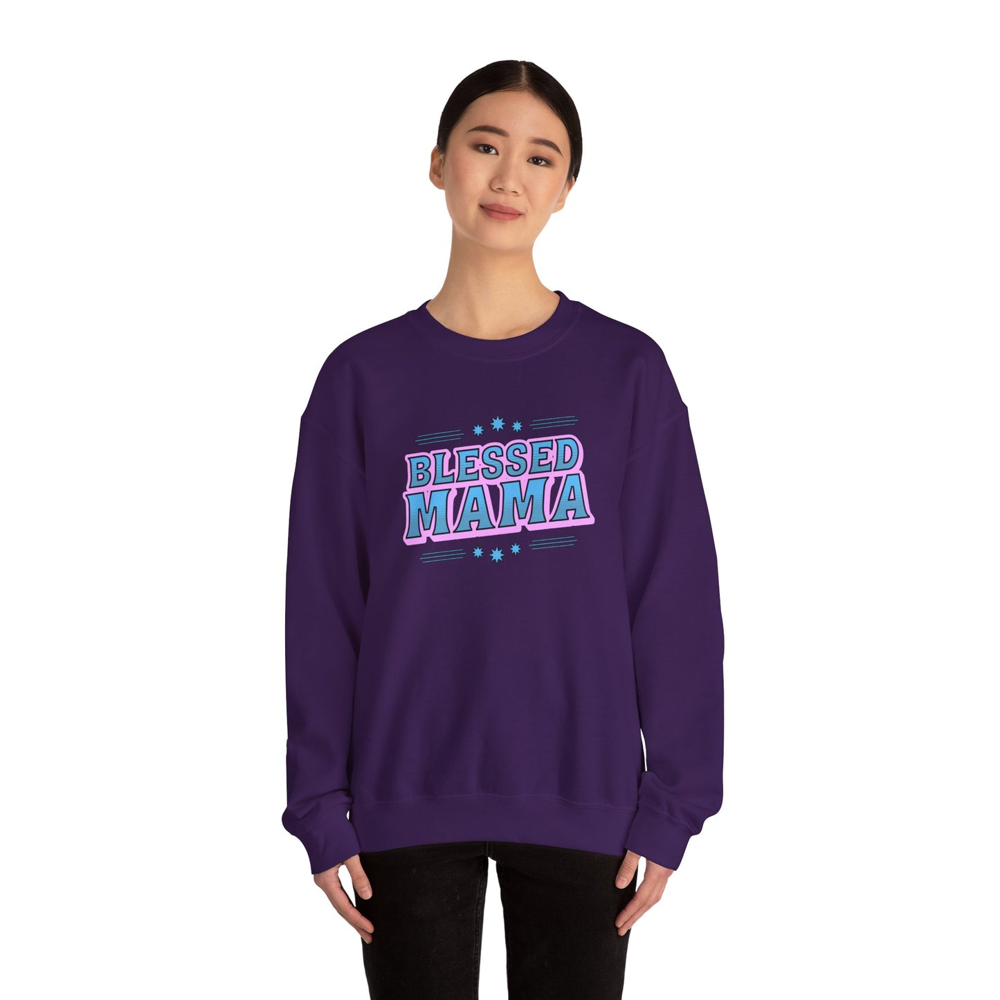 Blessed Mama Unisex Crewneck Sweatshirt - Cozy Gift for Moms