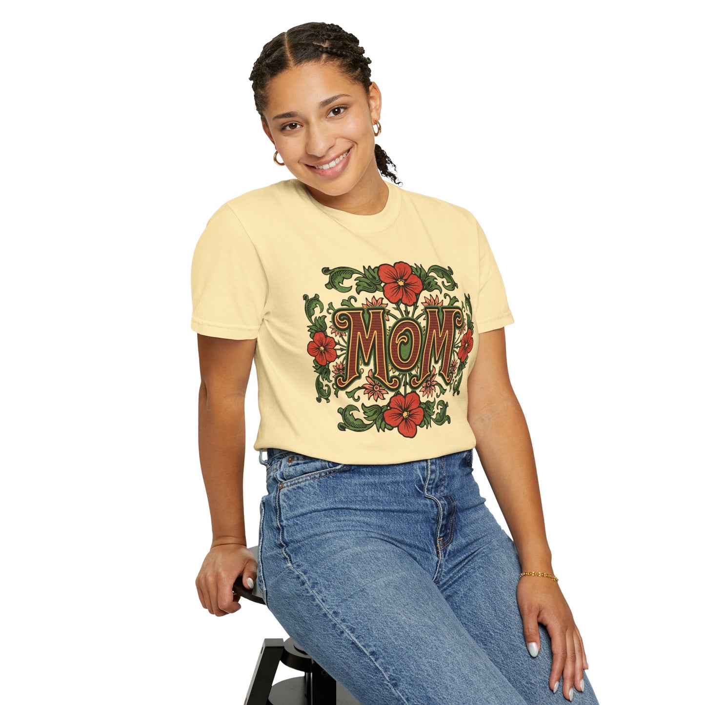 Mom Floral Graphic Unisex Comfort Colors T-Shirt - Perfect Gift for Mother's Day