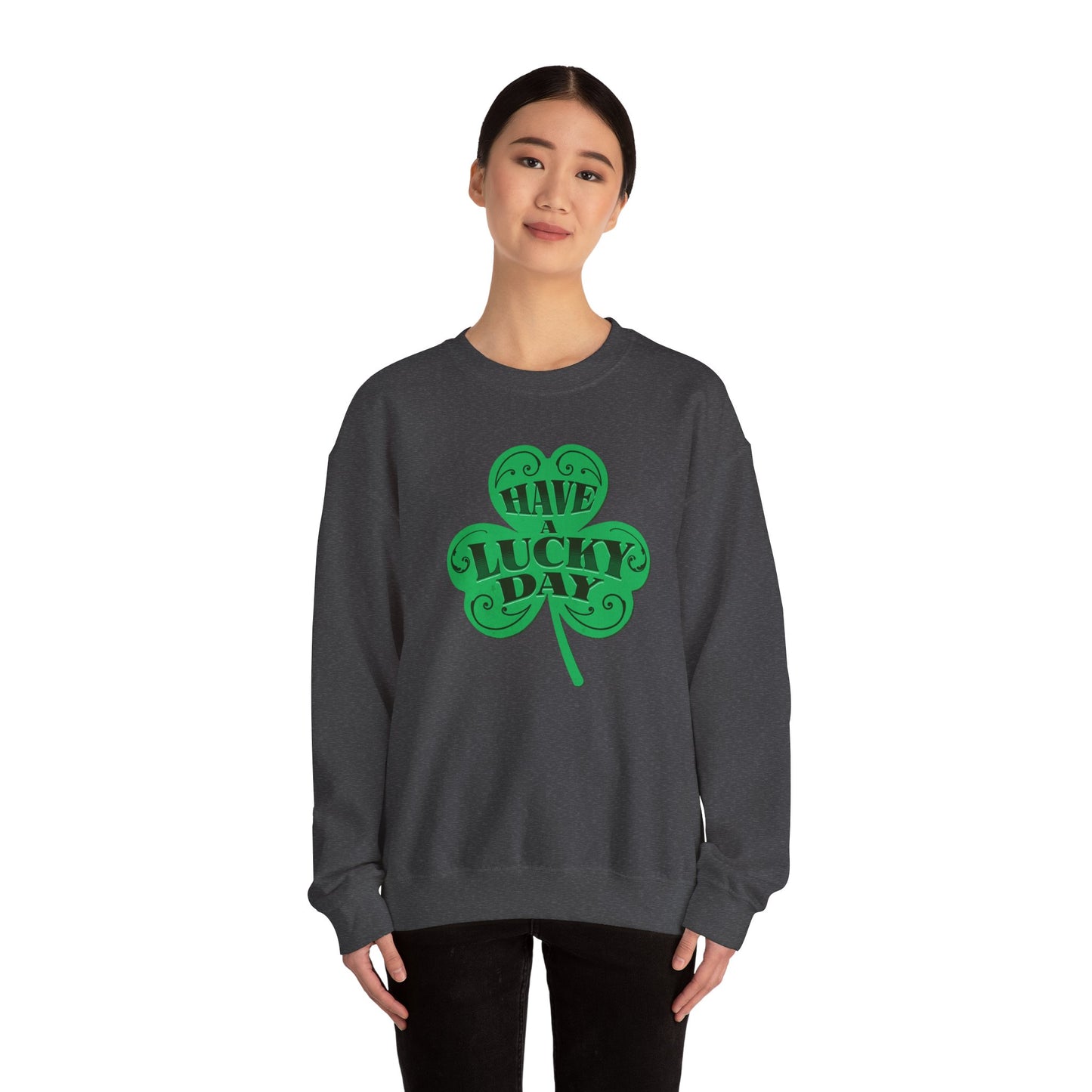 Lucky Day Shamrock Sweatshirt | Unisex Crewneck for St. Patrick's Day
