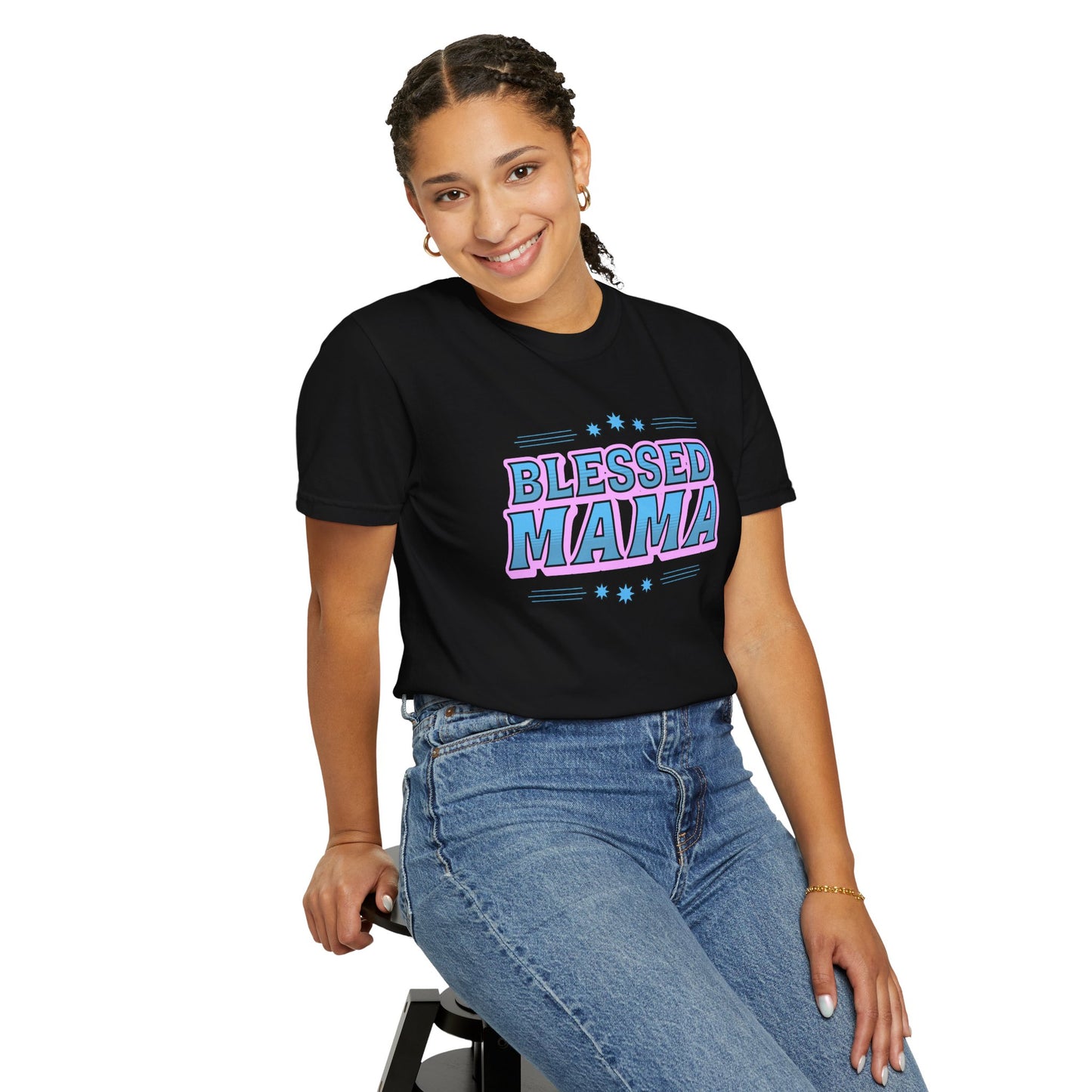 Blessed Mama Unisex Garment-Dyed T-shirt - Perfect Gift for Mother's Day
