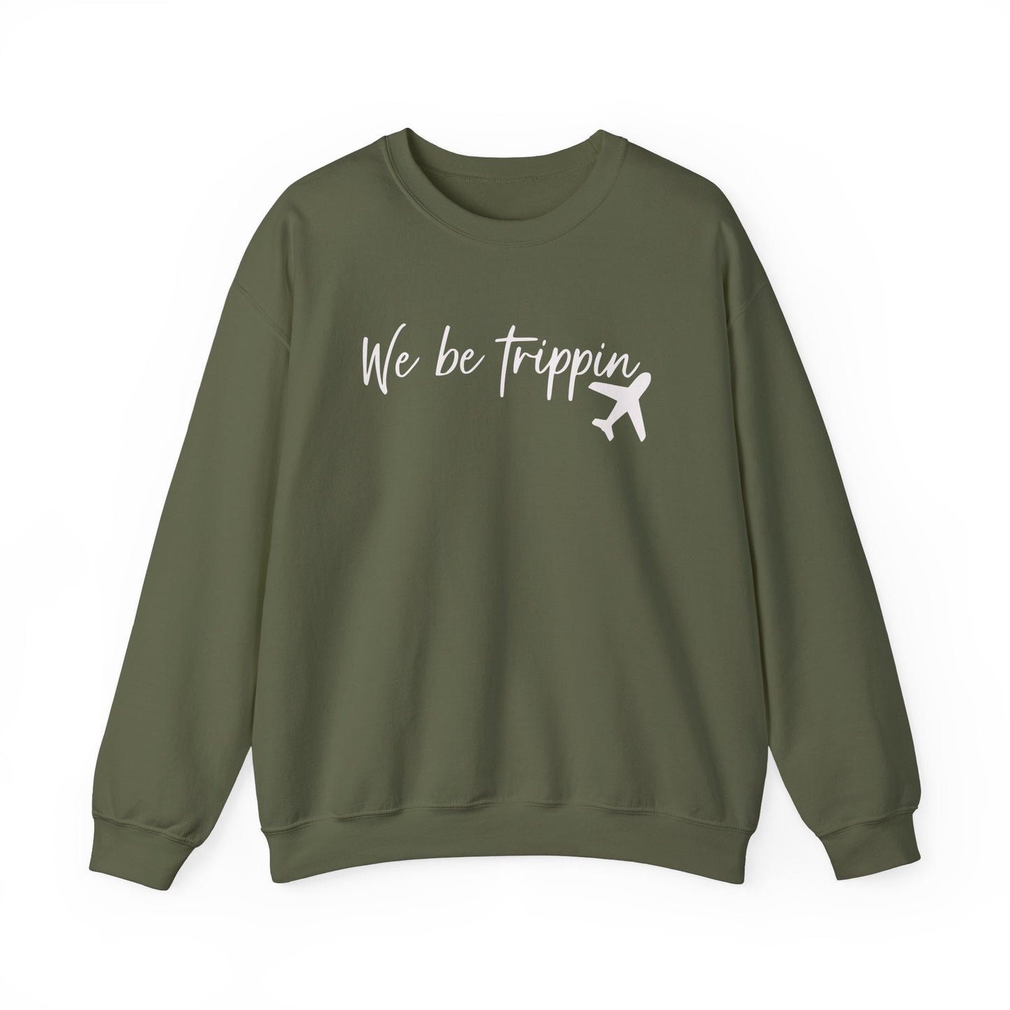 We Be Trippin' Unisex Heavy Blend Crewneck Sweatshirt - Travel Inspired Cozy Top