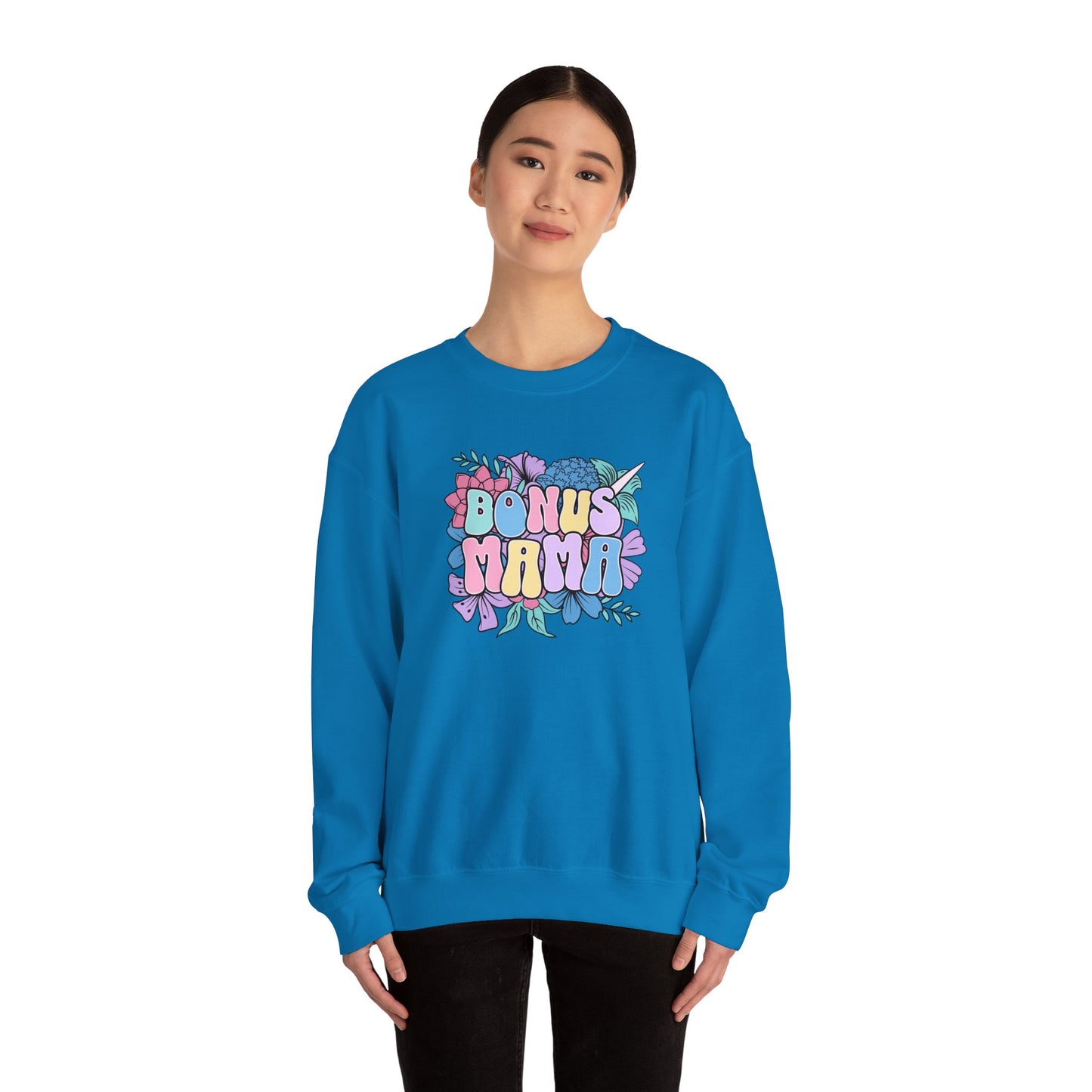 Bonus Mama Floral Sweatshirt | Unisex Heavy Blend™ Crewneck