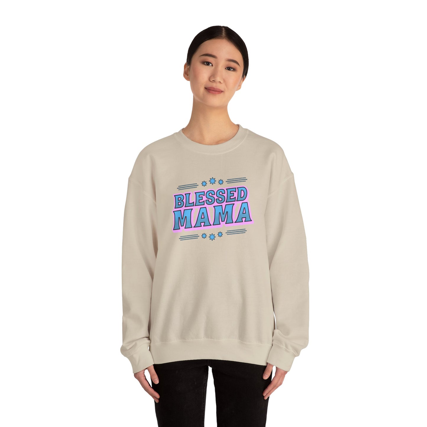 Blessed Mama Unisex Crewneck Sweatshirt - Cozy Gift for Moms