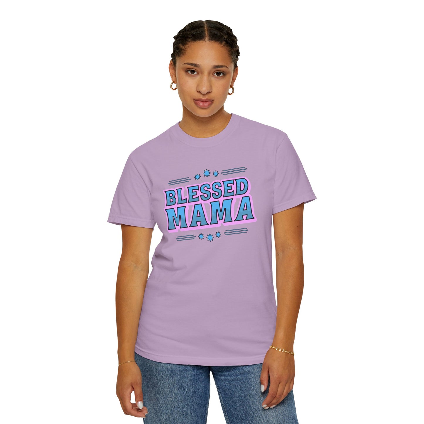 Blessed Mama Unisex Garment-Dyed T-shirt - Perfect Gift for Mother's Day