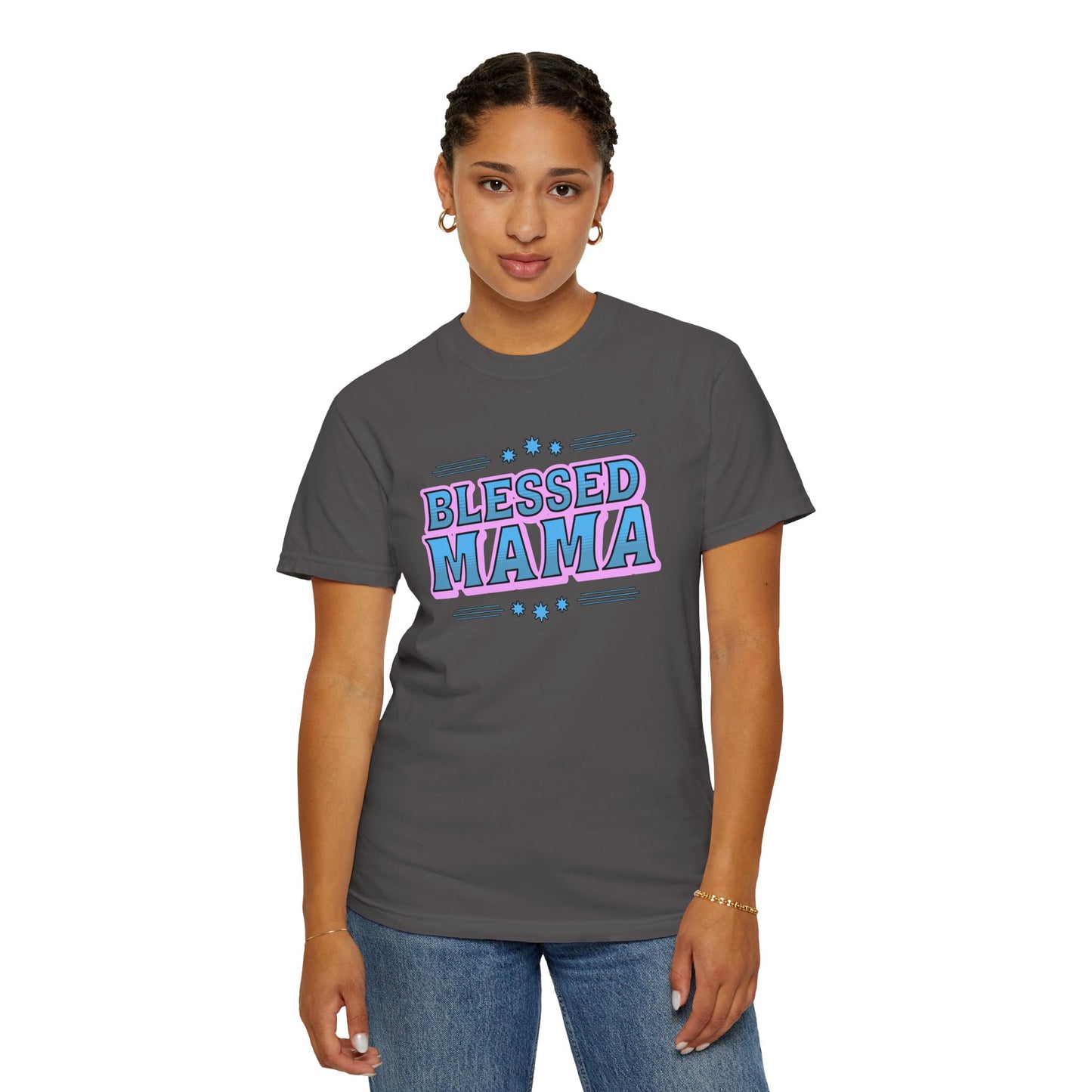 Blessed Mama Unisex Garment-Dyed T-shirt - Perfect Gift for Mother's Day