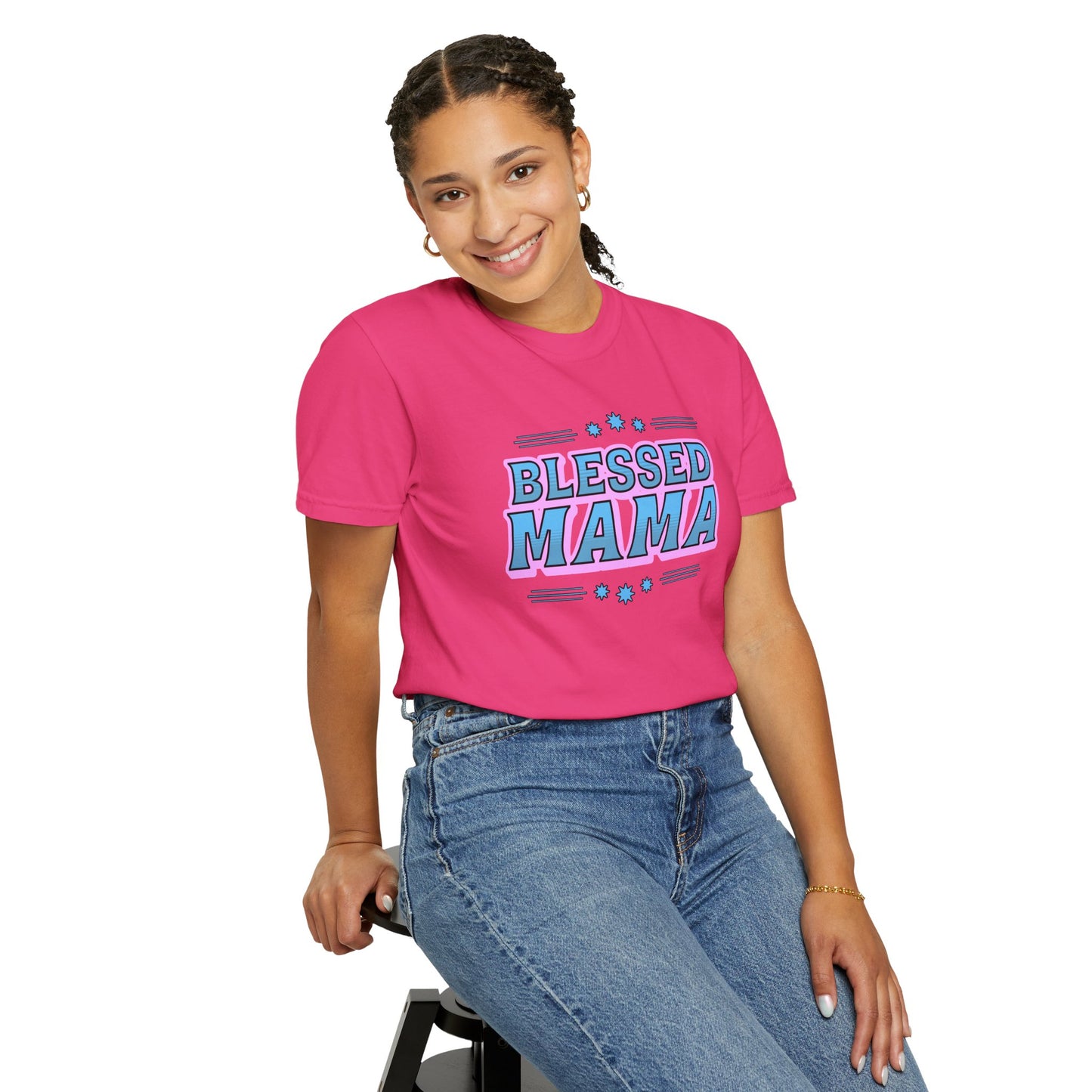 Blessed Mama Unisex Garment-Dyed T-shirt - Perfect Gift for Mother's Day