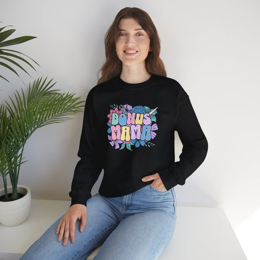 Bonus Mama Floral Sweatshirt | Unisex Heavy Blend™ Crewneck