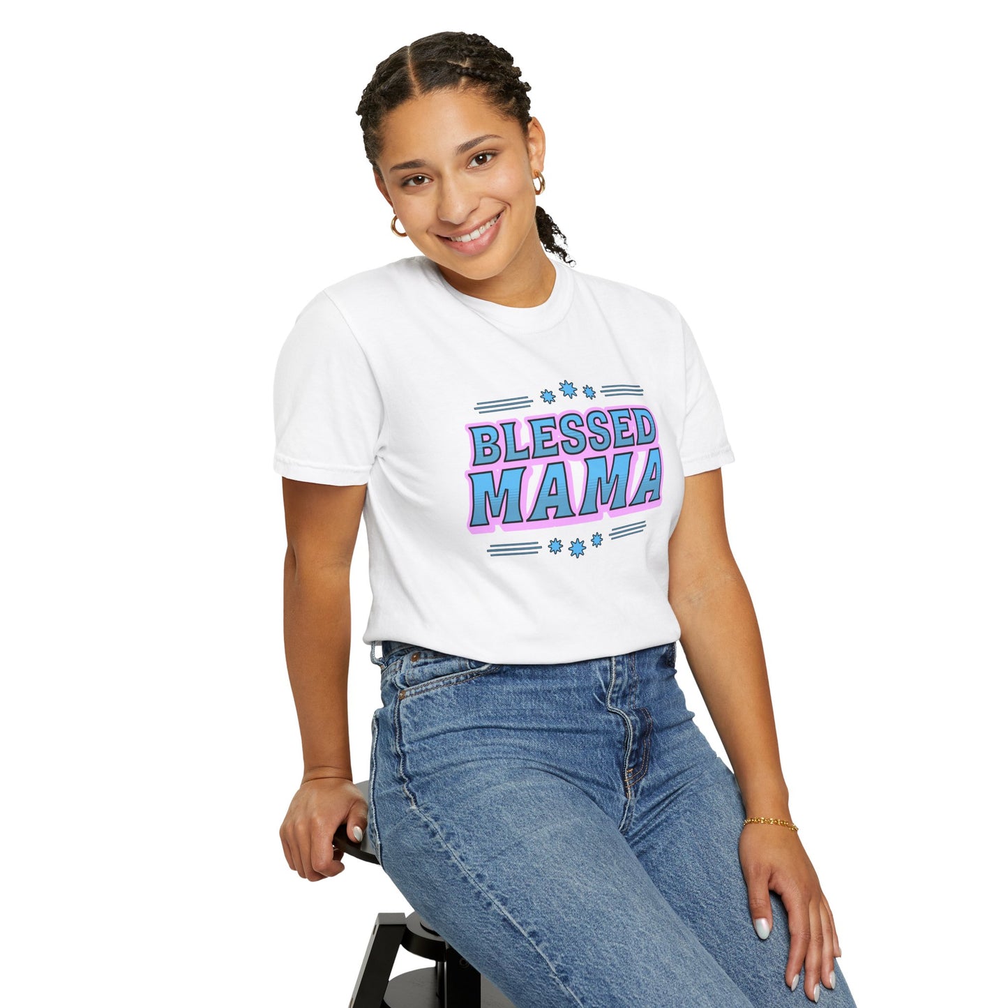 Blessed Mama Unisex Garment-Dyed T-shirt - Perfect Gift for Mother's Day