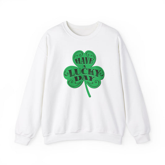 Lucky Day Shamrock Sweatshirt | Unisex Crewneck for St. Patrick's Day