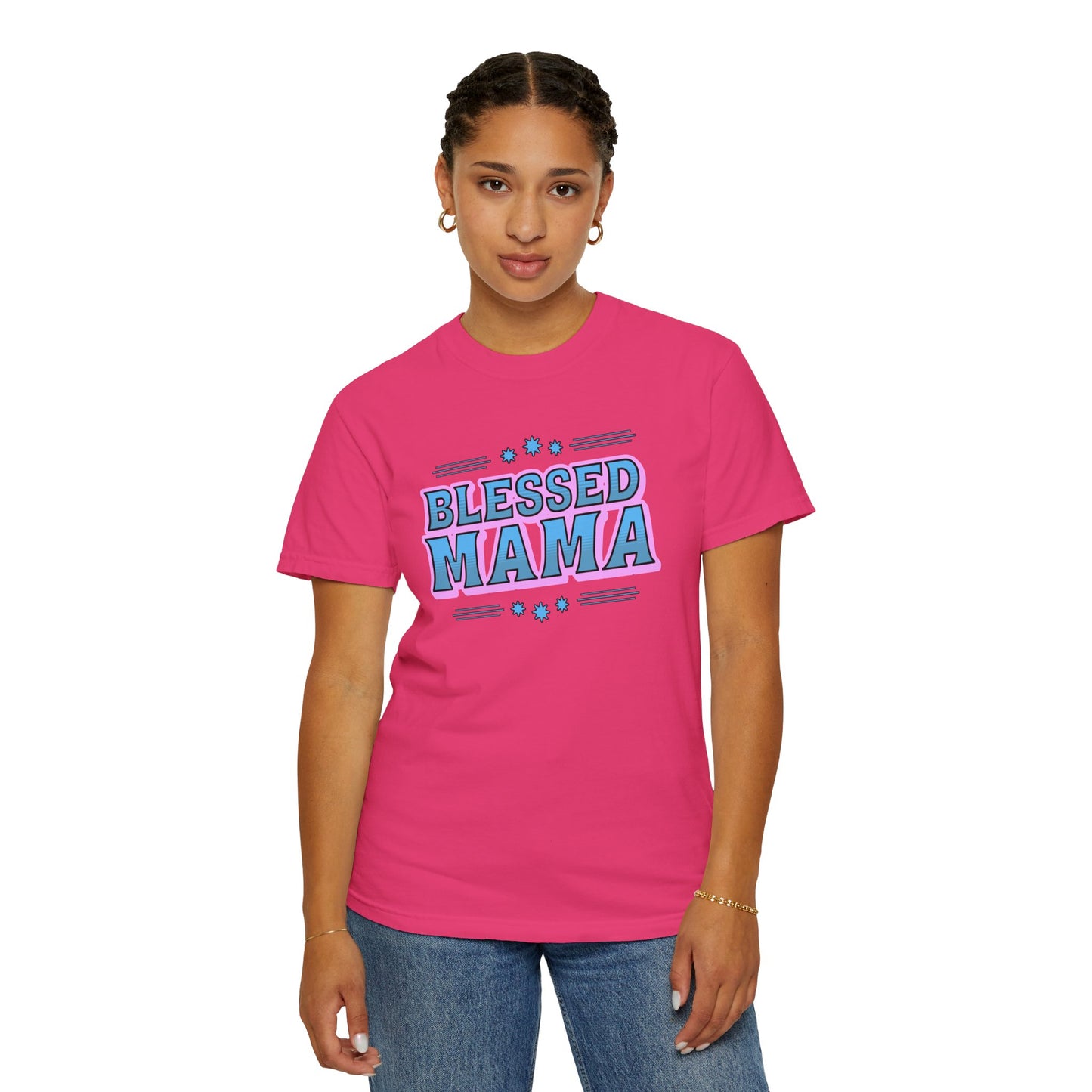 Blessed Mama Unisex Garment-Dyed T-shirt - Perfect Gift for Mother's Day