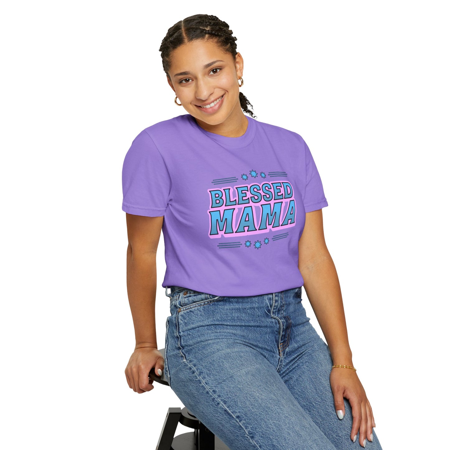 Blessed Mama Unisex Garment-Dyed T-shirt - Perfect Gift for Mother's Day