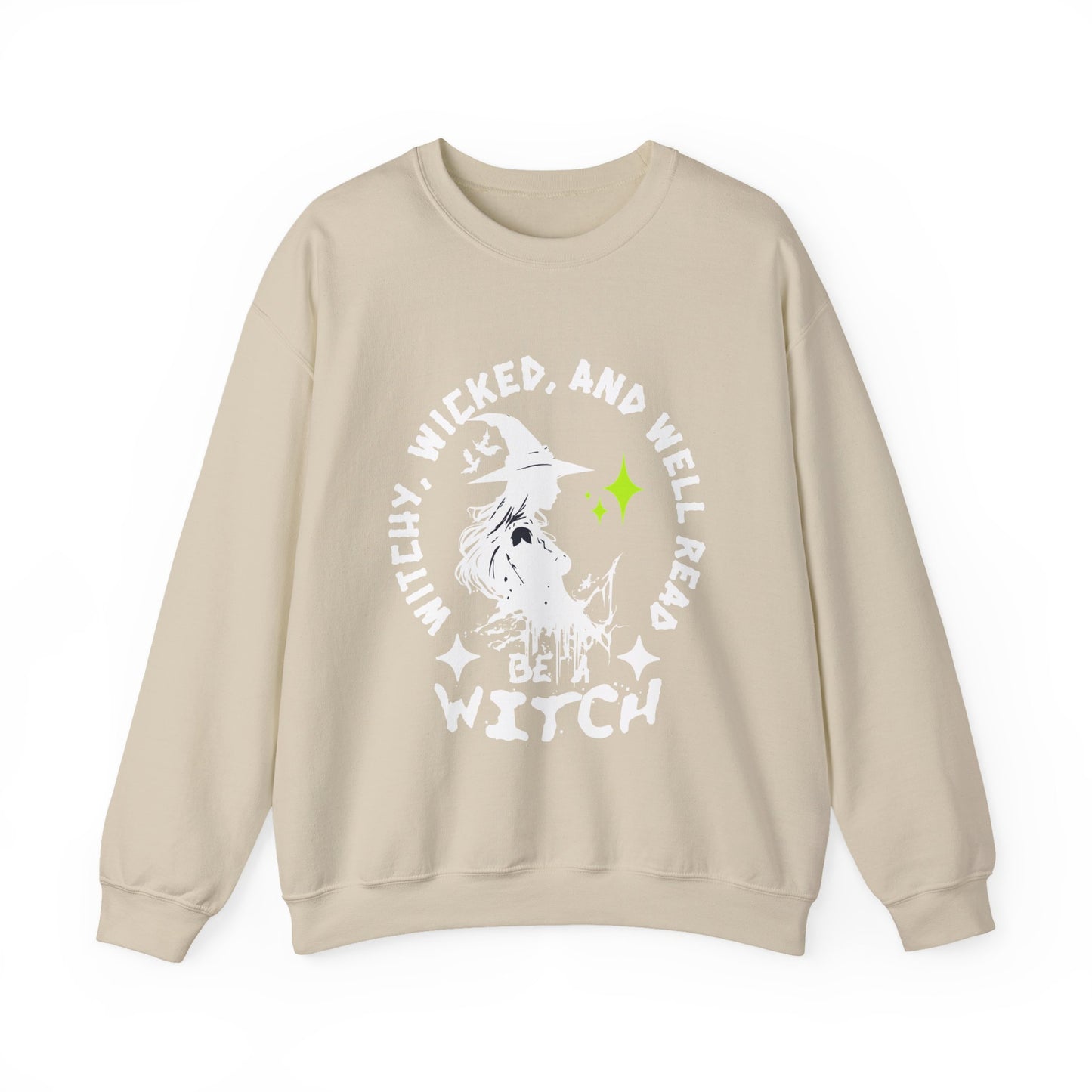 Witchy wicked and well read Crewneck Sweatshirt | Gift for Book Lovers | Halloween Apparel | Cozy Sweatshirt | Spooky Season Fashion | Witchy Vibes