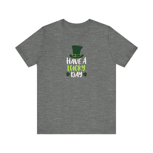 Lucky Clover Unisex Short Sleeve Tee for St. Patrick's Day