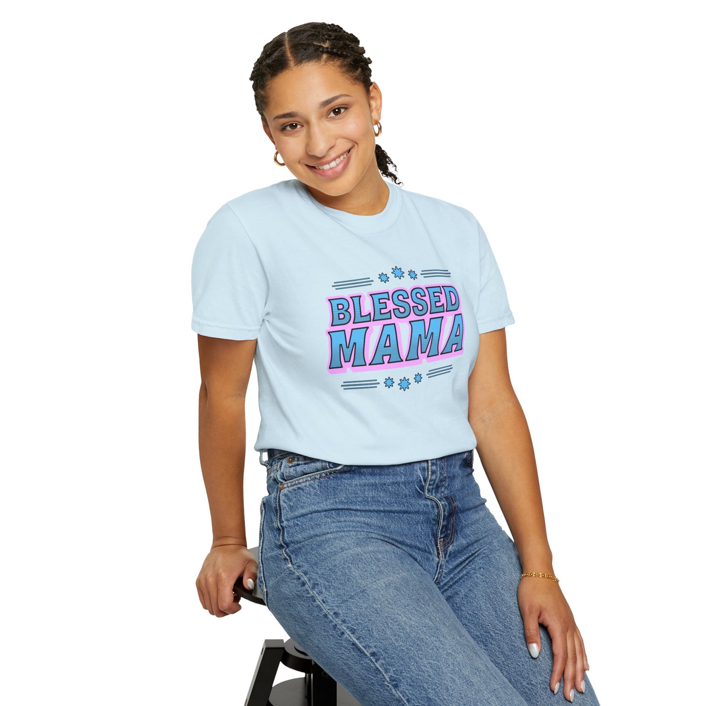 Blessed Mama Unisex Garment-Dyed T-shirt - Perfect Gift for Mother's Day