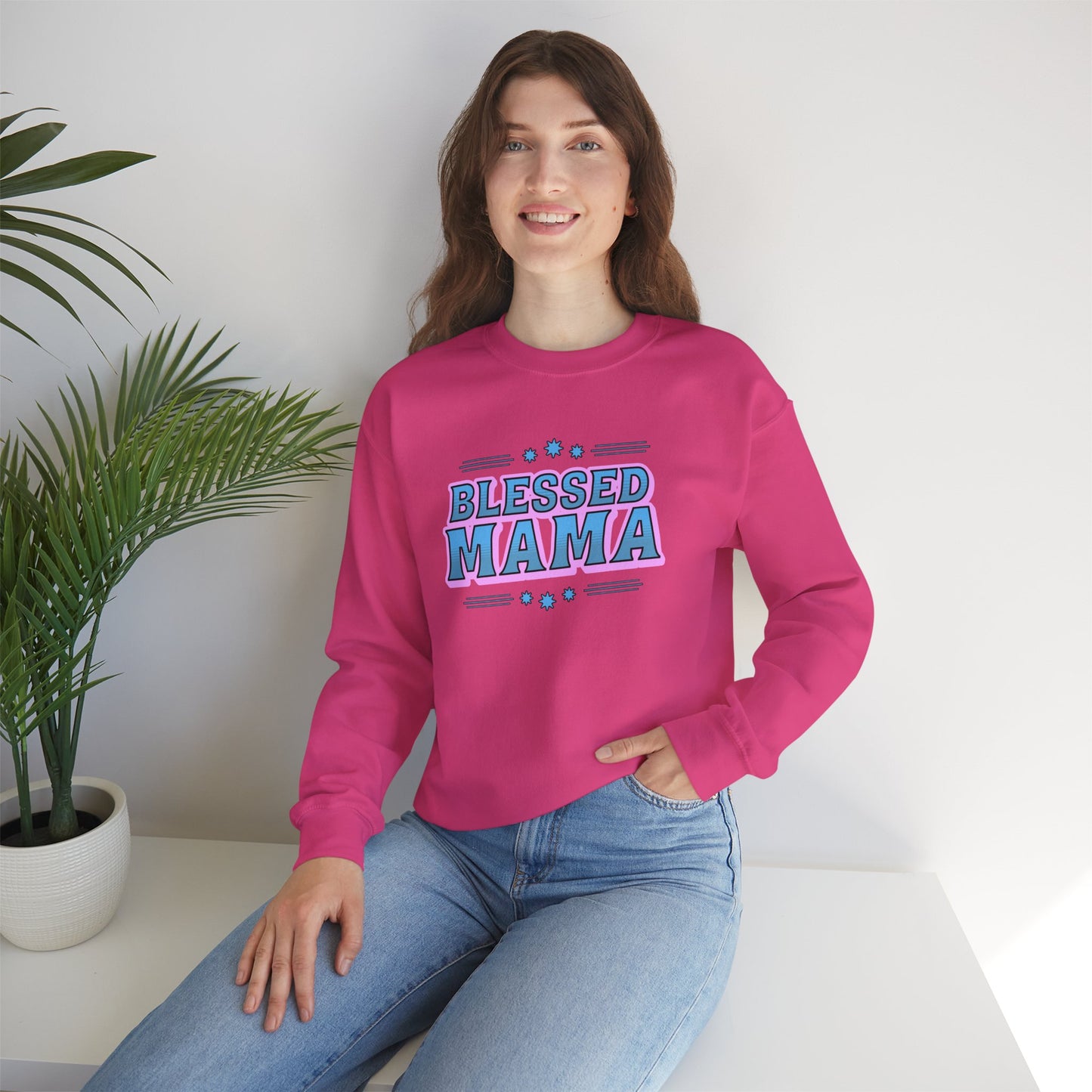 Blessed Mama Unisex Crewneck Sweatshirt - Cozy Gift for Moms