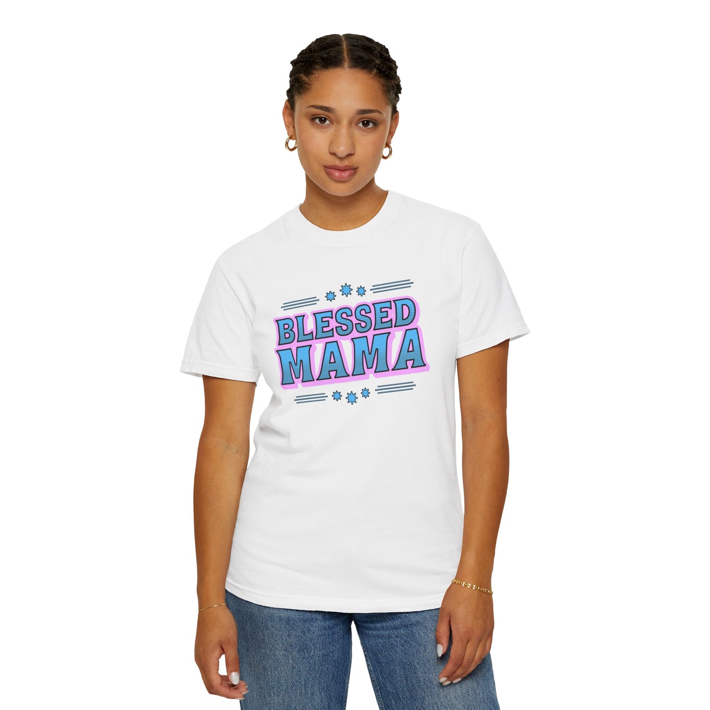Blessed Mama Unisex Garment-Dyed T-shirt - Perfect Gift for Mother's Day