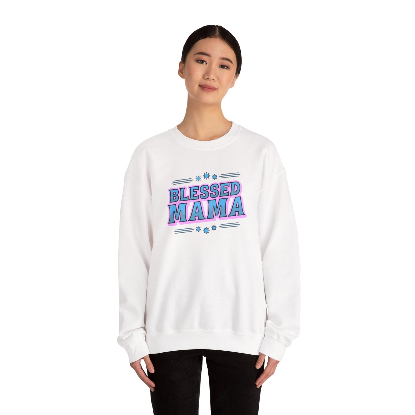 Blessed Mama Unisex Crewneck Sweatshirt - Cozy Gift for Moms