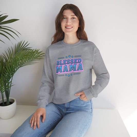 Blessed Mama Unisex Crewneck Sweatshirt - Cozy Gift for Moms