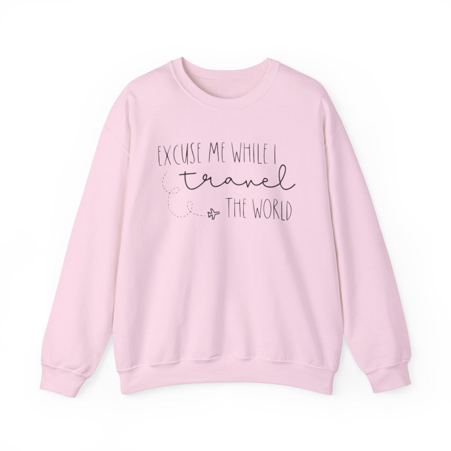 Excuse Me While I Travel Crewneck Sweatshirt – Cozy Unisex Travel Sweatshirt
