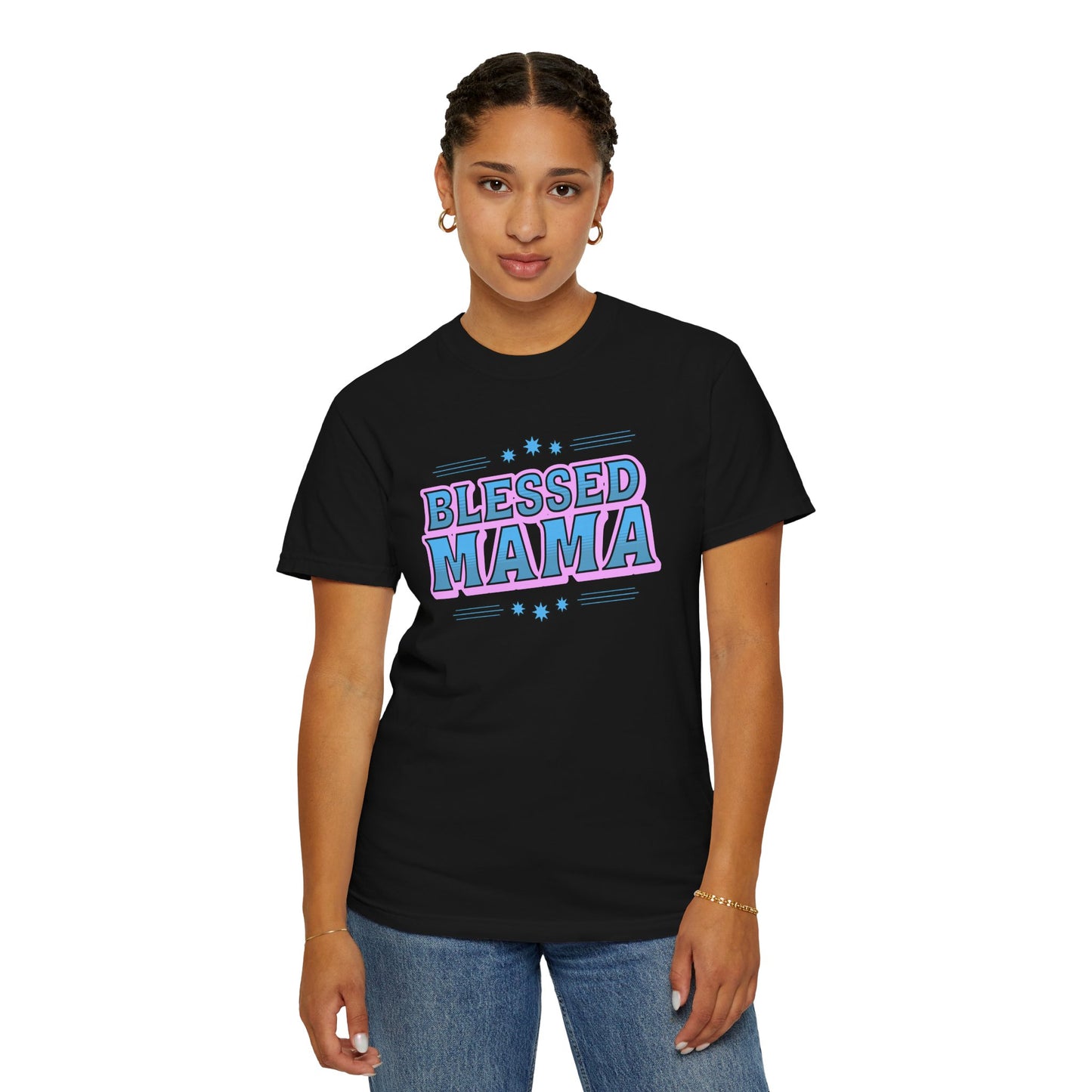 Blessed Mama Unisex Garment-Dyed T-shirt - Perfect Gift for Mother's Day