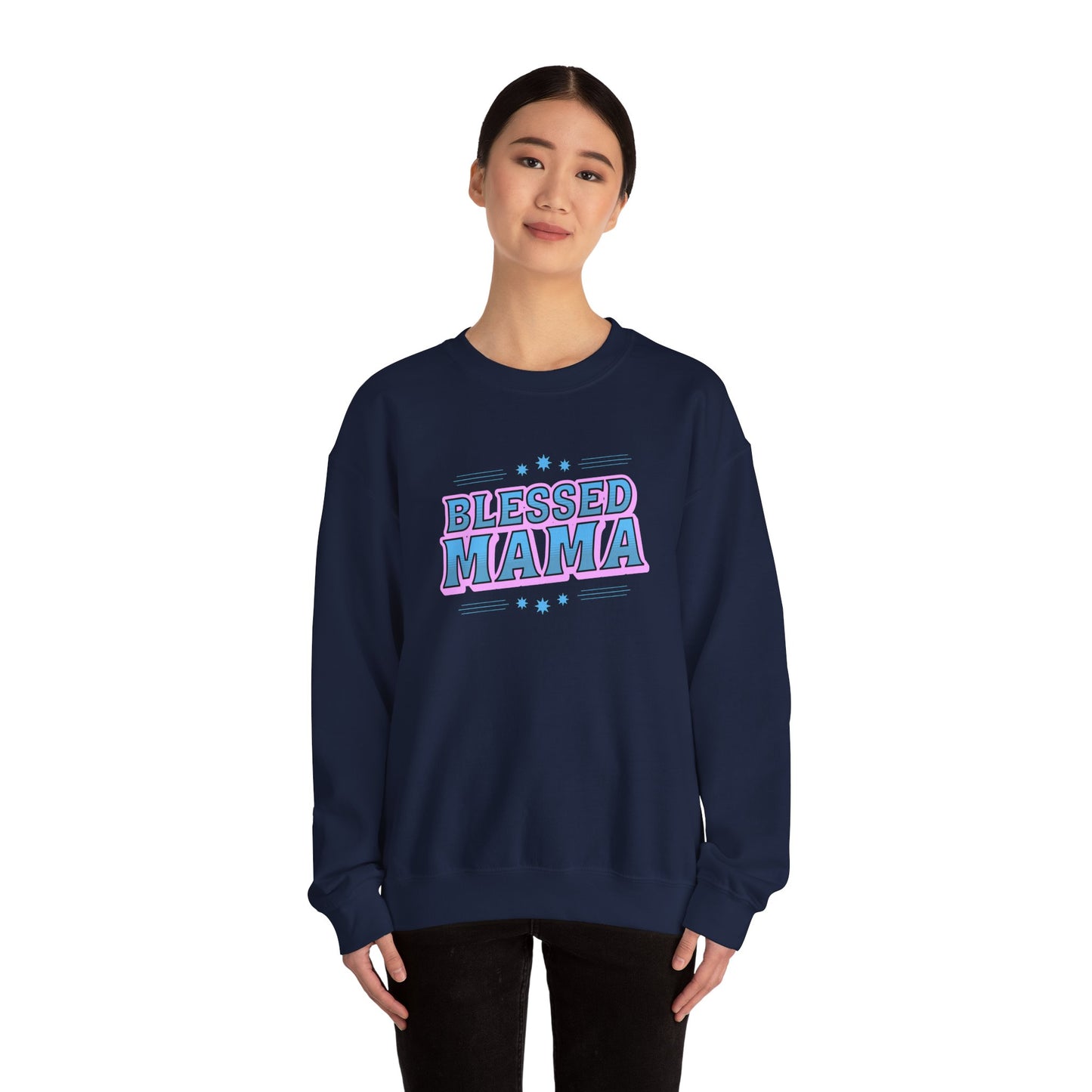 Blessed Mama Unisex Crewneck Sweatshirt - Cozy Gift for Moms