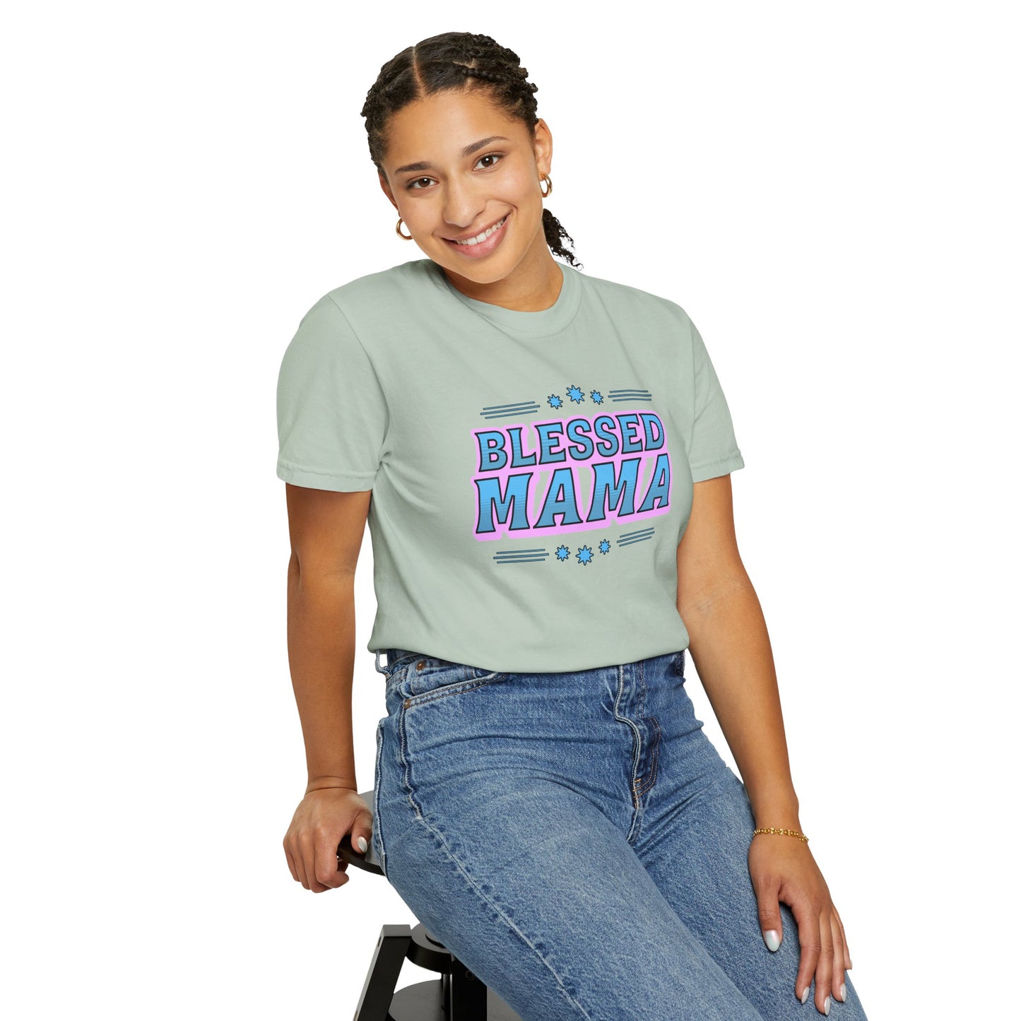 Blessed Mama Unisex Garment-Dyed T-shirt - Perfect Gift for Mother's Day
