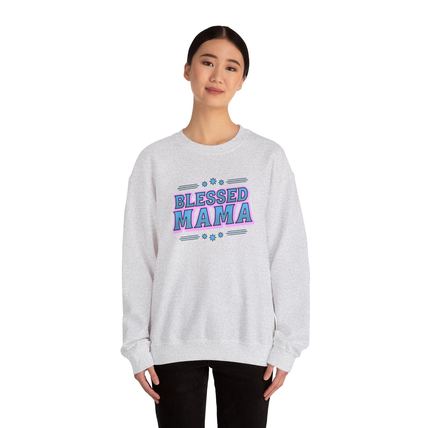 Blessed Mama Unisex Crewneck Sweatshirt - Cozy Gift for Moms