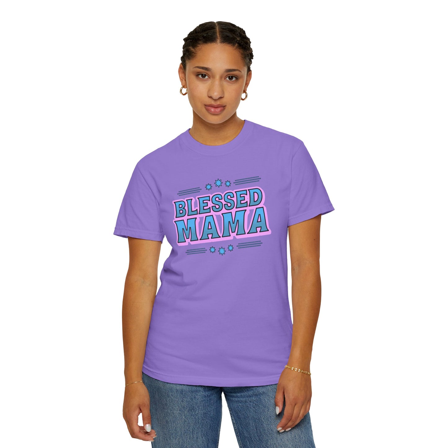 Blessed Mama Unisex Garment-Dyed T-shirt - Perfect Gift for Mother's Day