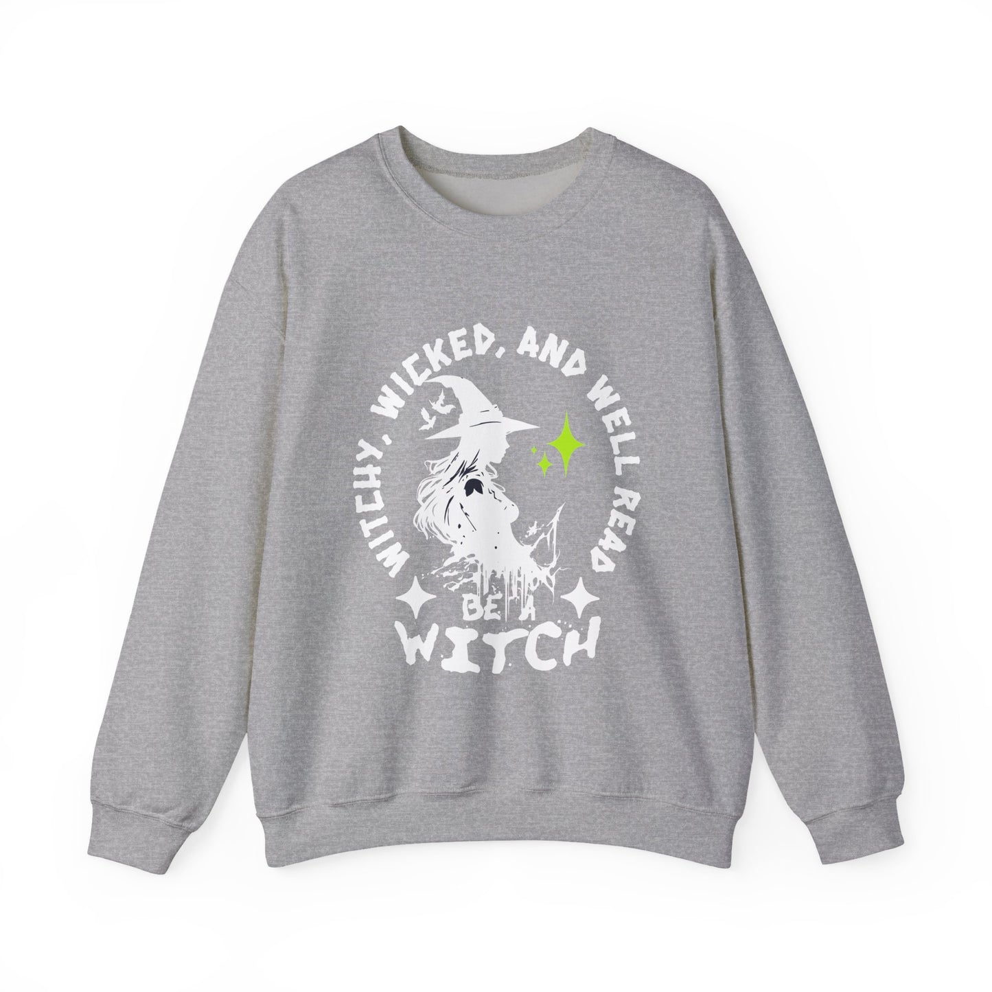 Witchy wicked and well read Crewneck Sweatshirt | Gift for Book Lovers | Halloween Apparel | Cozy Sweatshirt | Spooky Season Fashion | Witchy Vibes