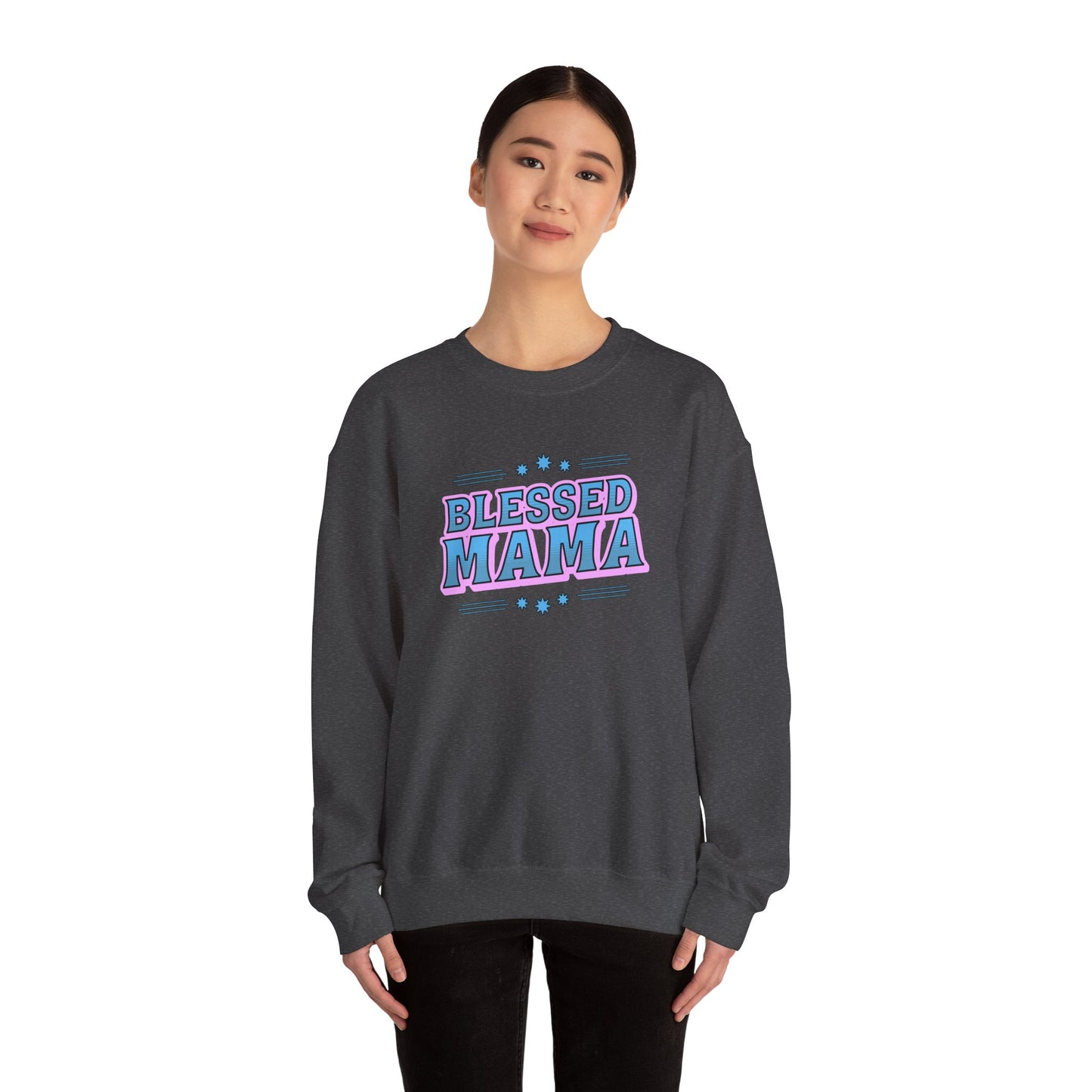 Blessed Mama Unisex Crewneck Sweatshirt - Cozy Gift for Moms