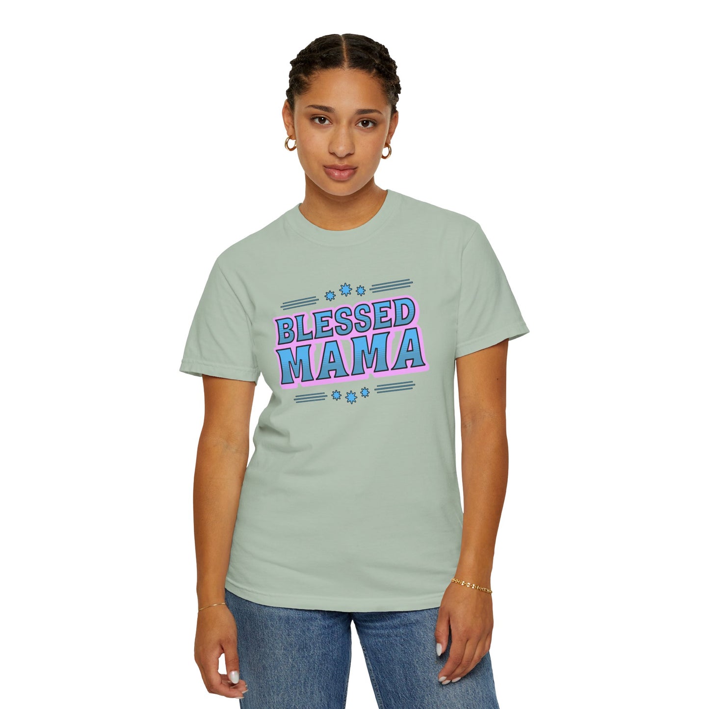 Blessed Mama Unisex Garment-Dyed T-shirt - Perfect Gift for Mother's Day