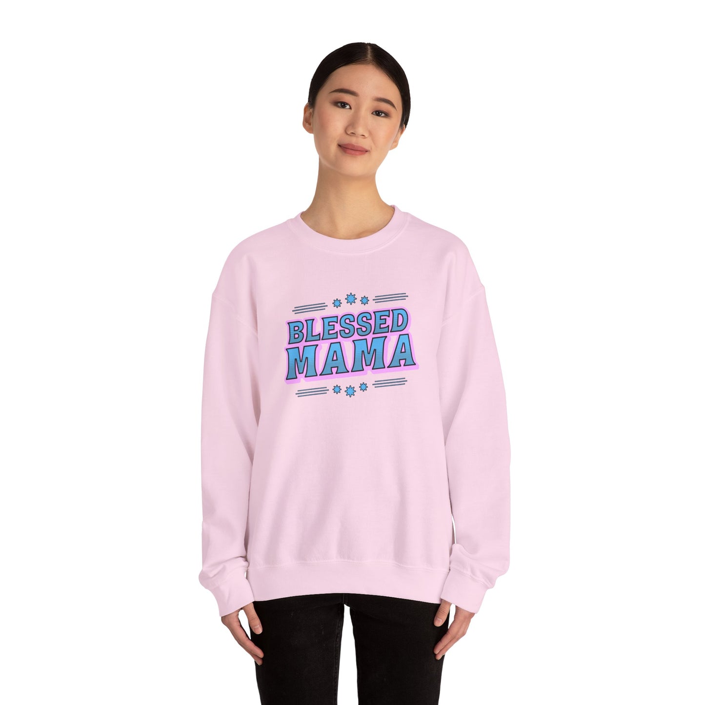 Blessed Mama Unisex Crewneck Sweatshirt - Cozy Gift for Moms