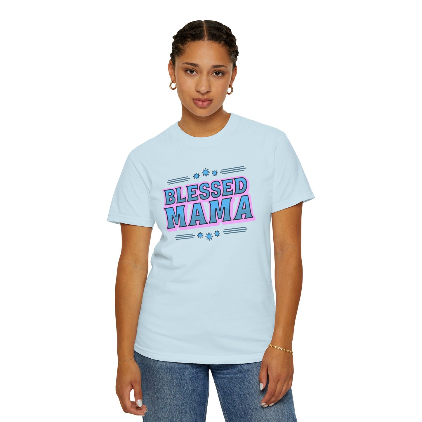 Blessed Mama Unisex Garment-Dyed T-shirt - Perfect Gift for Mother's Day
